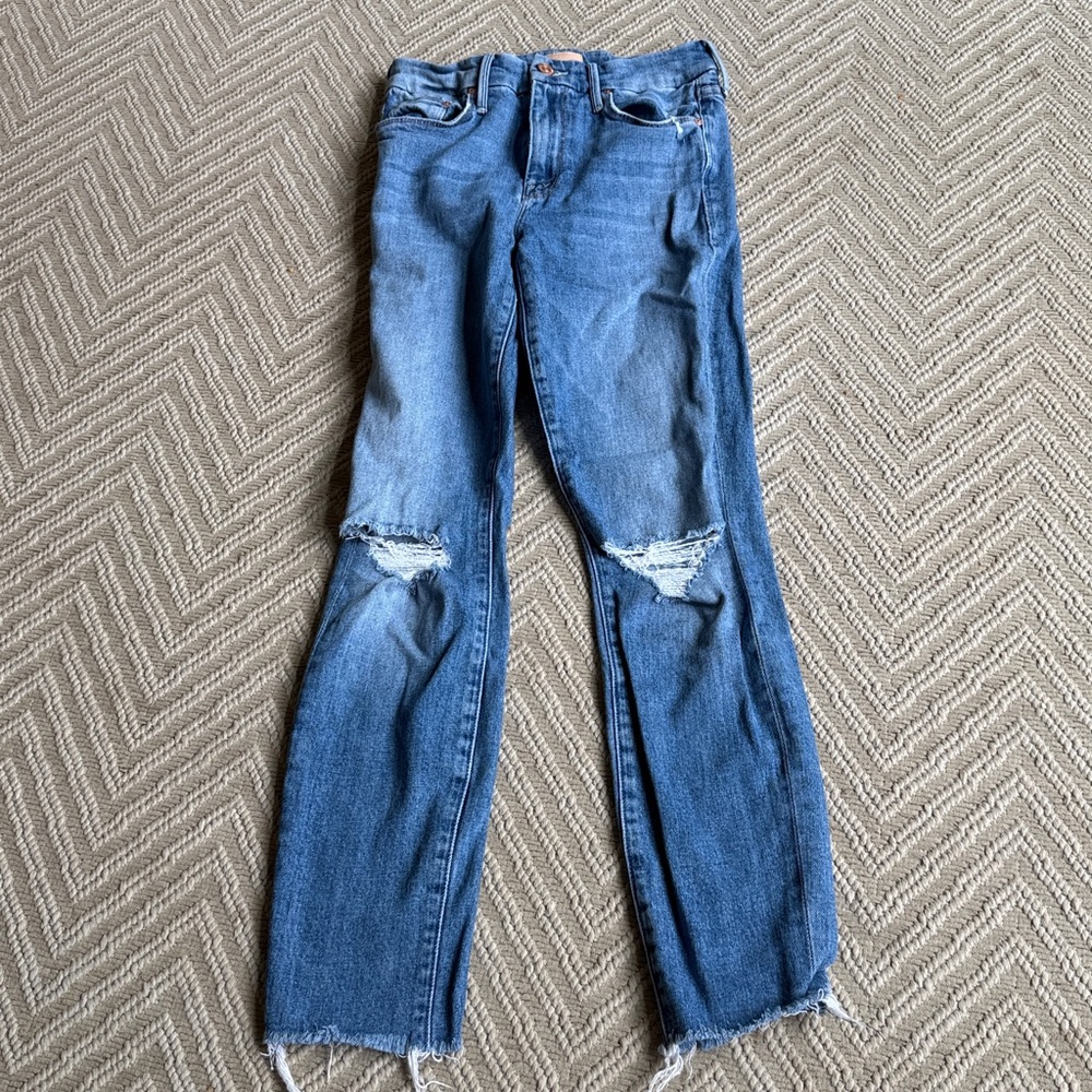 MOTHER jeans size 25 The Looker Ankle Fray